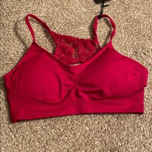 Red bralette/sports bra